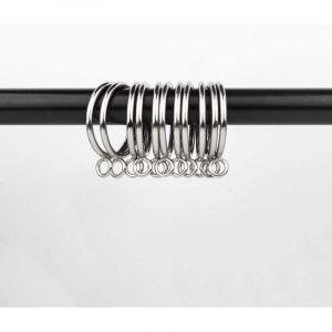 50 Pi&egrave;ces Anneaux de Rideau en M&eacute;tal, Anneaux de Suspension de Rideau de Diam&egrave;tre Int&eacute;rieur Argent&eacute; de 38mm, Anneaux de Rideau en M&eacute;tal Argent&eacute; pour
