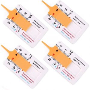 Jauge Profondeur Pneu Outil de Mesure de la Jauge de Profondeur de la Bande de Roulement des Pneus 0-20 mm Jauge de Jauge d'usure de Pneu Jauge de
