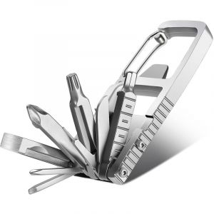 Porte Clé Tournevis, 12 en 1 Porte-Clés Multitool, Mini Couteau Porte Clé, Multi Tournevis de Poche, Porte cle Outil Multifonction, pour Survie
