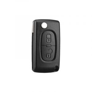 Jamais utilisé] (2 Boutons, CE0536) 2 Boutons Coque Clé Compatible CE0536 clé à Rabat Pliable pour Peugeot 207 307 308 407 408 3008 5008 Citroen C2
