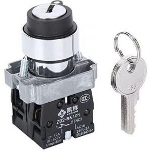 Ej.Life Interrupteur &agrave; Cl&eacute; &agrave; 2 Positions Verrouillage d'Alimentation &agrave; R&eacute;initialisation Automatique Conversion Verrouillage de Rotation + Cl&eacute; de