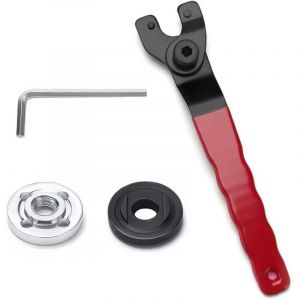 Cl&eacute; &agrave; Molette pour Meuleuse D'angle, avec Cl&eacute; Allen et 2 Brides, 10-52mm Cl&eacute; &agrave; Broche R&eacute;glable, Cl&eacute; &agrave; Meuleuse avec Manche en Plastique Antid&eacute;rapant