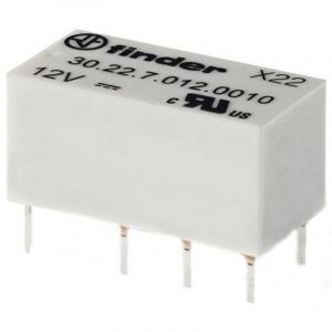 30.22.7.012.0020 Relais pour circuits imprim&eacute;s 12 v/dc 2 a 2 inverseurs (rt) 1 pc(s) Q521003 - Finder
