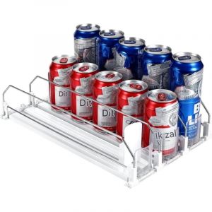 Rangement Frigo Organisateur Frigo Glissi&egrave;Re Ajustable 3 Rang&eacute;Es Distributeur Canette Frigo Automatique Rangement Canette Frigo Distributeur Boisson