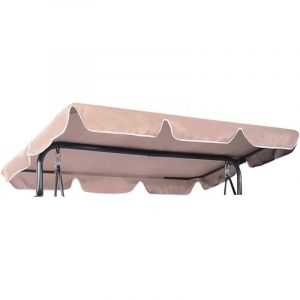 Toit de Rechange pour Balancelle, Toit de Balançoire Toile Épaisse à 160G/M2 Imperméable et Anti-UV en Polyester (191x132CM, Beige) - Relax4life