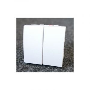 Schneider Electric - Interrupteur double va-et-vient 10A blanc antimicrobien mécanisme 45x45mm sans support ni plaque altira