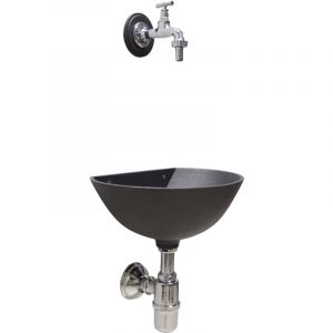 Fontaine murale en fonte 600 couleurs avec robinet 195C avec siphon pour jardin