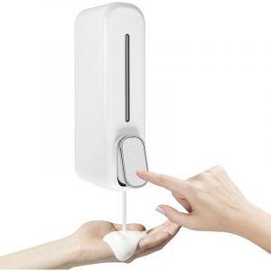 Distributeur de savon mural 300 ml Gel douche Distributeur de savon manuel Shampoing pour douche Distributeur de savon sans per&ccedil;age