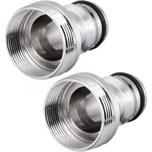 Raccords de Robinet universels pour mitigeur 2 Pi&egrave;ces Adaptateur de Tuyau M24 Adaptateur Robinet Tuyau Arrosage Connecteur Nez de Robinet Laiton pour