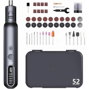 Mini Stylo Graveur Électrique Rechargeable 80 w - Sans fil - Kit d'outils de gravure vibro pour bijoux en verre céramique avec lumière