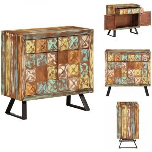 Vidaxl - Armoire à tiroir multicolore 70x35x70 cm bois de récupération - Armoire à Tiroirs - Armoires à Tiroirs - Commode - Armoire De Rangement