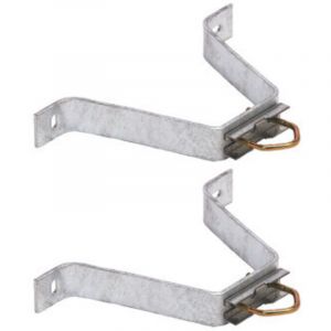HDSAT Paire d'&eacute;triers Fixation Murale patte en M D&eacute;port 200mm M&acirc;t Antenne TV TNT SAT