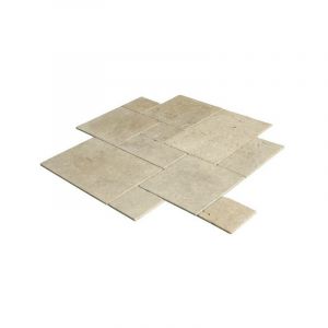 Assortiment de Dallage sol Travertin Opus - 1er choix - &eacute;paisseur 1,2cm