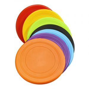 Disque volant pour chien, lot de 7 jouets pour chien, disque volant interactif léger en caoutchouc souple pour chiens de petite et grande taille