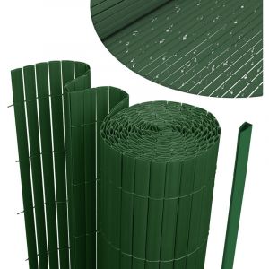 Einfeben - Canisse en pvc pour le jardin, Balcon ou terrasse Double face, Balcon clôture brise-vent, Occultant Cloture, Vert 80 x 300cm