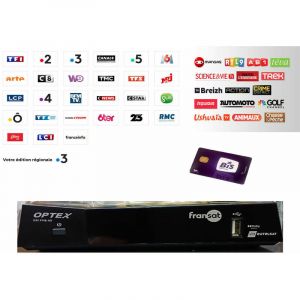 Fransat - kit abonnement bis tv panorama avec décodeur satellite numérique ors 9948-HD