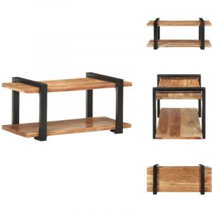 Meuble tv 90x40x40 cm Bois d'acacia solide - Meubles Tv - Meuble Tv Industriel - Meuble Tv Acacia - Meuble Bas - Console Tv