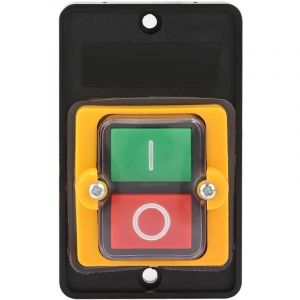 Commutateur &agrave; Bouton Poussoir, AC220V / 380V 10A Bouton Poussoir &Eacute;tanche Interrupteur S&eacute;curit&eacute; Interrupteur &agrave; Bouton-Poussoir ON/OFF pour Machines