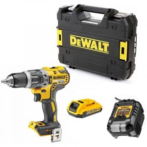 DCD796D1-QW Perceuse Visseuse Percussion Compact xr 18V Li-Ion Brushless - 1X 2Ah Batterie + chargeur en coffret - Dewalt