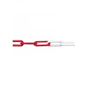 Chaine plastique rouge/blanc 6,0mm