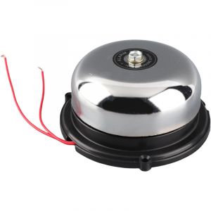 Sonnette d'&eacute;cole &eacute;lectrique en acier inoxydable, 220V, 100mm/4 pouces, 10W, Type de frappe int&eacute;rieure pour alarme incendie, carillon polyvalent,