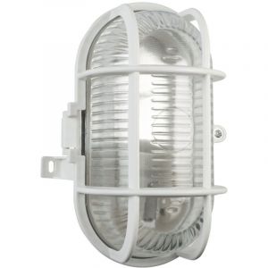 Hublot sans ampoule Ovale Blanc E27 60W max IP44 Tibelec