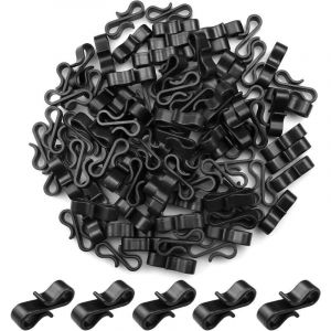 100 Pi&egrave;ces Crochets de Goutti&egrave;re en Plastique Crochet de Lumi&egrave;re de No&euml;l Crochets &agrave; Pince en Forme S Pour la F&ecirc;te des Guirlandes de D&eacute;coration de