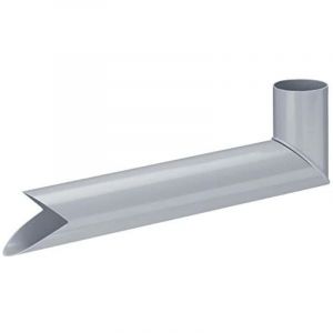 Gargouille Tuyau de descente, raccord en pvc pour tuyau de pluie, accessoires de goutti&egrave;re, montage simple par embo&icirc;tement, Made in Germany - Gris,