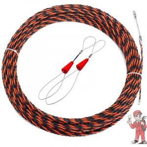 Aiguille Electricien Rigide , Aiguille Electricien , 50M , Tire-Fil Électrique de 5mm de Diamètre , Aiguille de Tirage Rétractable pour Câbles et