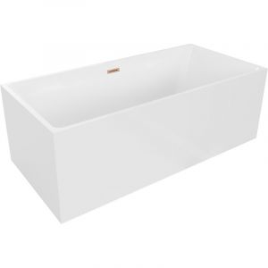 Mexen - Baignoire Nita 170 x 80 cm, blanche, &eacute;vacuation en laiton bross&eacute; - 52091708000-65