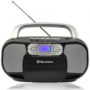Roadstar RCR-4635UMPBK Radio CD Cassette Portable Numerique PLL FM, Lecteur CD-MP3, USB, AUX-IN Noir
