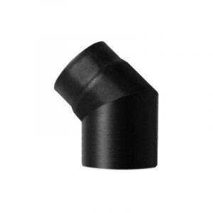 MBM - Coude 45 dn 150 emaille peint 600 degres pour poele a bois tube en acier noir sce Made in Italy