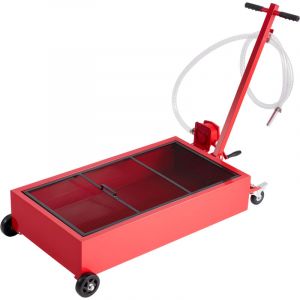Mophorn Bac &agrave; vidange d'huile mobile, capacit&eacute; 75,7 L, &eacute;quip&eacute; d'une pompe manuelle, tuyau de 2,2 m, poign&eacute;e pliable, con&ccedil;u pour la r&eacute;cup&eacute;ration
