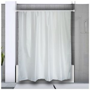 Spirella - Barre tringle pour rideau de douche d'angle modulable &agrave; fixer en Alu decor universal Blanc