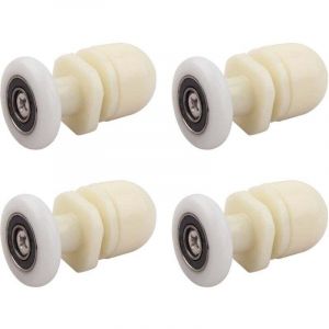 Roulettes Porte de Douche, 4 Pi&egrave;ces Roulette Porte Coulissante Douche en Laiton, pour Rouleau pour Remplacement de Douche Coulissante Verre Porte