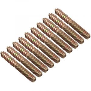 Memkey - 10 pcs M8 x 60 mm Wood au M&eacute;tal Vis meubles chevilles &agrave; double t&ecirc;te Boulons de fixation vis de filetage &agrave; tige