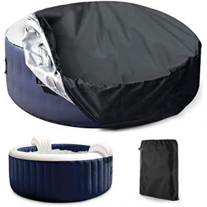Housse de Protection for Piscine ou Spa,Ronde Couvercle du Spa Solaire Ext&eacute;rieur Housse Ronde for Spa Imperm&eacute;able &Agrave; La Poussi&egrave;re B&acirc;che De Protection