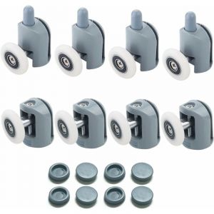 Roulette Porte Coulissante Douche 8 Pièces Roulettes pour Porte de Douche 23mm Galets de Porte de Douche Roulettes Cabine de Douche pour Salle de
