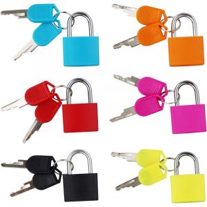 Lot de 6 Petits Cadenas Color&eacute;s avec Cl&eacute;s (6 Couleurs), Serrure Portable pour Casier, Bagages, &Eacute;cole, Salle de Sport, Armoire de Classement