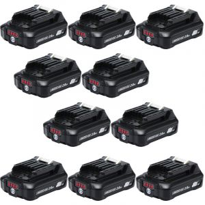 Powerwings - 10X Batterie Pour Makita BL1021B 12V / 10.8V 2.0Ah BL1041B BL1021B BL1020B BL1015 BL1040B cxt DC10WD DF031D DF0331D JR103D Li-thium