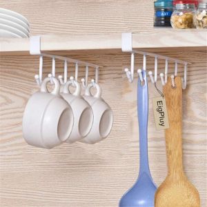 SHINING HOUSE 2pcs Tasse Tasses à vin Verres de Rangement Crochets Ustensiles de Cuisine Cravates Ceintures et écharpe Accrocher porte-rack Crochet