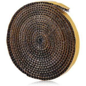 Basetbl - Joint Insert Cheminée, Joints Tressé Auto-adhésive pour Poêle, Cheminée, Tube Poele, Porte de Four, Joints D'étanchéité Résistante à la