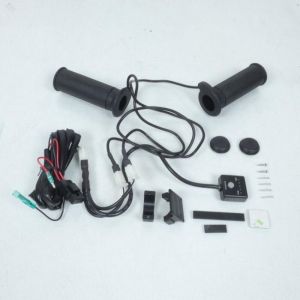 Paire de poign&eacute;e chauffantes TECNO GLOBE pour moto scooter 120mm
