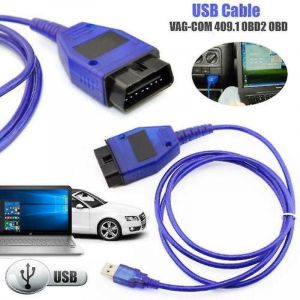 Lifcausal - Câble d'interface Vag-Com usb pour voiture Kkl Vag-Com 409.1, OBD2 scanner diagnostique auto
