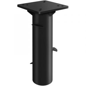 Pied de parasol rectangulaire support parasol en m&eacute;tal enterr&eacute; pour terrasse piscine 16,5 x 16,5 x 40 cm gris fonc&eacute;