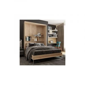 M&s - Lit escamotable 160x200 cm décor chêne et noir - kahan