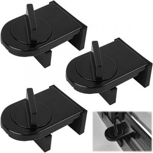 3 Pi&egrave;ces Verrou Porte Coulissante, Ajustable Bloque Porte Coulissante,Fer Verrou Baie Coulissante, Bloc Porte Coulissante Applicable &agrave; Protection