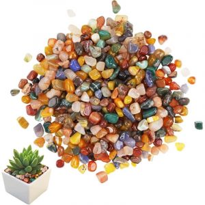 800g M&eacute;lange de Pierres Pr&eacute;cieuses Multicolores pour Enfants,11mm-13 mm Pierres M&eacute;lang&eacute;es Naturel,Aquarium Plantes Vase Remplissage pour la