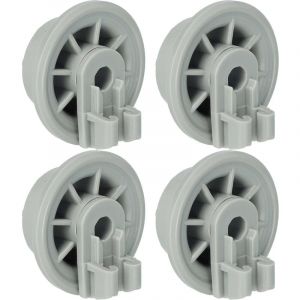 Vhbw - 4x Roulette pour panier inférieur compatible avec Bosch lave-vaisselle - Diamètre 35 mm