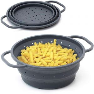 Passoire pliable r&eacute;sistante &agrave; la chaleur, diam&egrave;tre 26 cm &ndash; Passoire pliable, r&eacute;tractable, peu encombrante, passoire, passoire &agrave; p&acirc;tes, insert vapeur